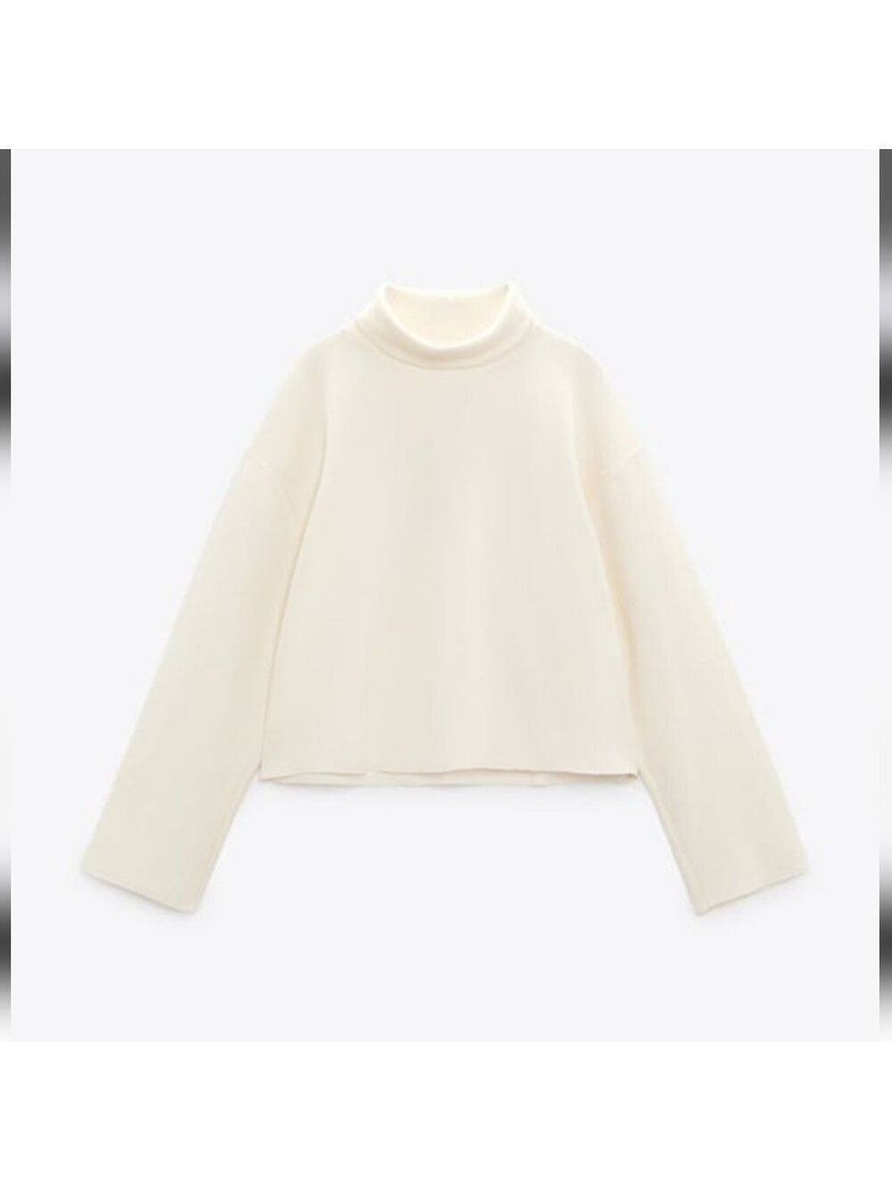 NWT Zara Alpaca and Wool Blend Turtleneck Sweater, Size L - Picture 5 of 10